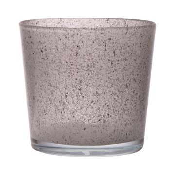 Pflanztopf aus Glas ALENA GRANIT, granit grau, 11cm, Ø11,5cm