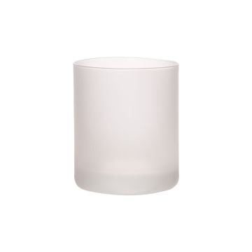Teelichtglas MARCIAL, matt-klar, 9cm, Ø6,5cm