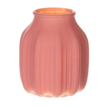 Kleine Glas Tischvase AMORY, antikrosa-matt, 16cm, Ø13,8cm