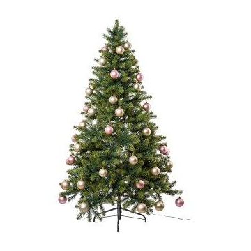 Künstlicher Baum Tanne APALMO, LEDs, rosa-creme, 150cm