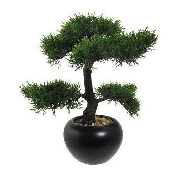 Kunstbaum Bonsai Zeder FALKE, Keramiktopf, 35cm