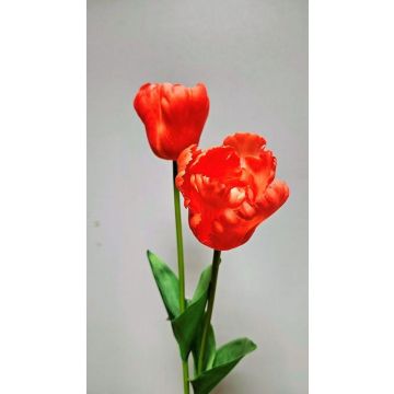 Plastik Blume Papageientulpe PETSCHORA, orange, 65cm