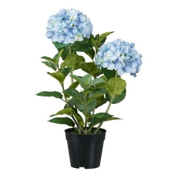 Deko Blume Hortensie BINEFA, hellblau, 60cm