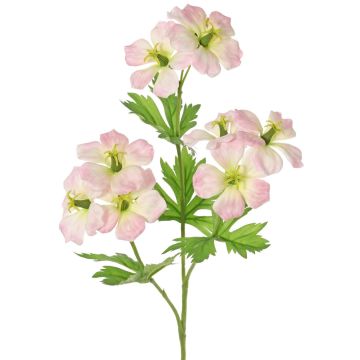 Kunstblume Storchenschnabel ZEDENA, rosa-creme, 70cm, Ø6cm