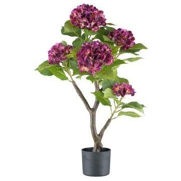 Deko Blume Hortensie ZOLFI auf Stamm, violett, 85cm