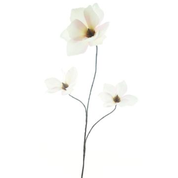 Kunst Zweig Magnolie MAZANA, weiß-rosa, 80cm