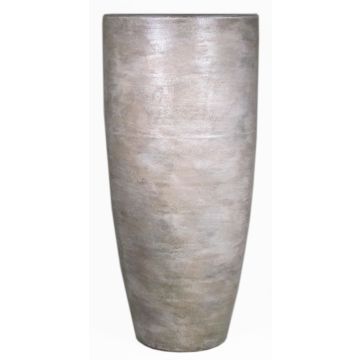 Hohe Vase aus Keramik THORAN mit Maserung, braun-weiß, 70cm, Ø32cm