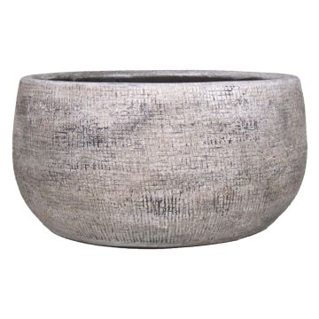 Deko Schale aus Keramik AGAPE mit Maserung, weiß-braun, 14cm, Ø28cm