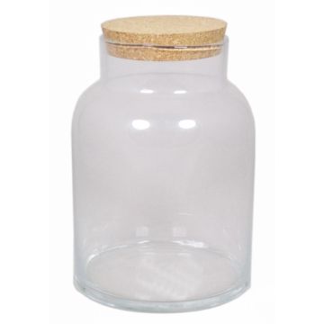 Glasbehälter ALUKA mit Korken, klar, 27cm, Ø18cm