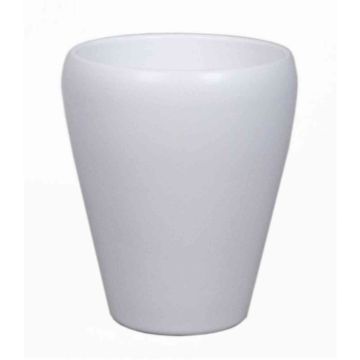 Konische Vase für Orchideen NAZARABAD, Keramik, weiß-matt, 17cm, Ø14cm