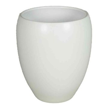 Weiß-matte Vase URMIA MONUMENT, Keramik, 23,5cm, Ø20cm