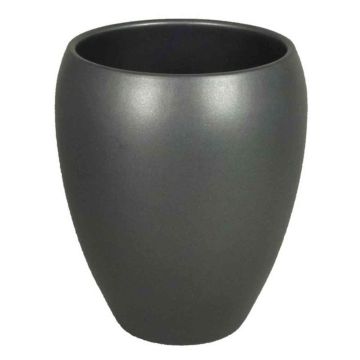 Anthrazit-matte Vase URMIA MONUMENT, Keramik, 23,5cm, Ø20cm