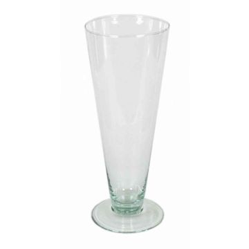 Tisch Vase auf Standfuß WANJA, Glas, klar, 29cm, Ø12cm