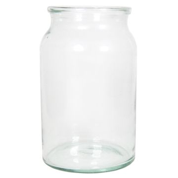 Flaschen Vase aus Glas NYDIA, transparent, 23cm, Ø14,5cm, 1L