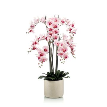 Kunstorchidee Phalaenopsis CECILE, Keramiktopf, rosa-pink, 100cm