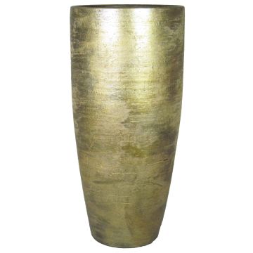 Hohe Vase aus Keramik THORAN mit Maserung, gold, 90cm, Ø37cm