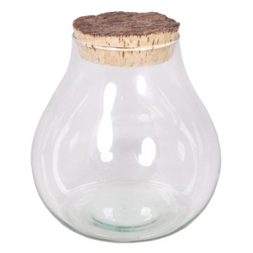 Glasbehälter VIVALDA mit Korkdeckel, klar, 17cm, Ø17cm