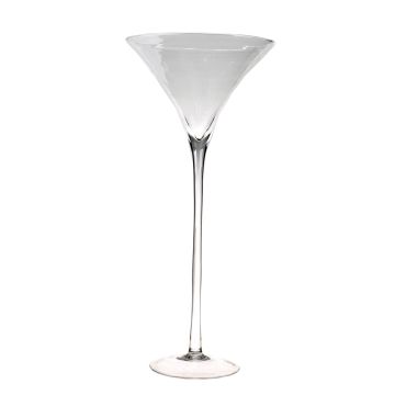 Große Cocktailschale SACHA AIR, Standfuß, Glas, klar, 70cm, Ø31cm