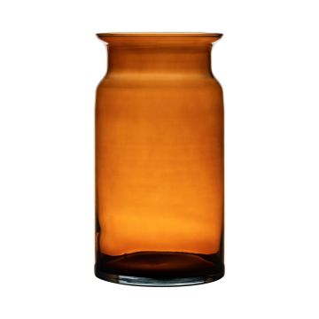 Deko Glasvase Glas HANNA EARTH, orange-braun-klar, 29,5cm, Ø15cm