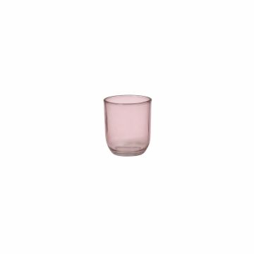 Glas Teelichthalter JOFFREY, rosa, 8cm, Ø7cm
