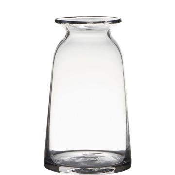 Tisch Vase TIBBY aus Glas, transparent, 23,5cm, Ø12,5cm