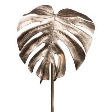 Kunst Blatt Philodendron Monstera Deliciosa MINLAS, gold, 65cm