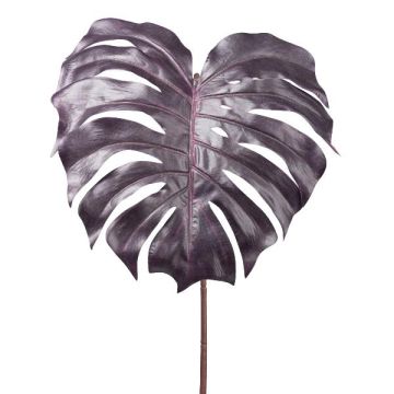 Deko Blatt Philodendron Monstera Deliciosa TRAXOS, aubergine, 80cm