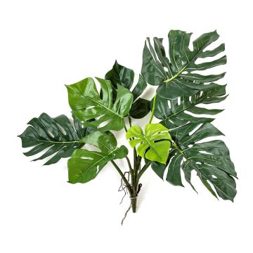 Kunst Philodendron Monstera Deliciosa CYDEN, Wurzeln, Steckstab, grün, 75cm