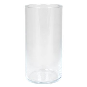 Blumen Zylinder Vase SANYA OCEAN aus Glas, klar, 20cm, Ø10,1cm