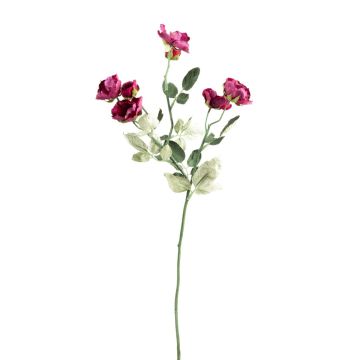 Kunstzweig Wildrose FOSETTA, Eco Collection, dunkelpink, 70cm, Ø3-5cm