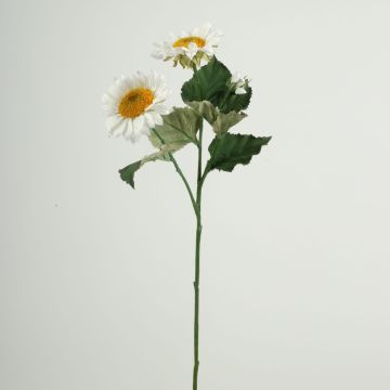 Plastik Zweig Sonnenblume HAITALA, Eco Collection, weiß-lila, 65cm, Ø9-10cm