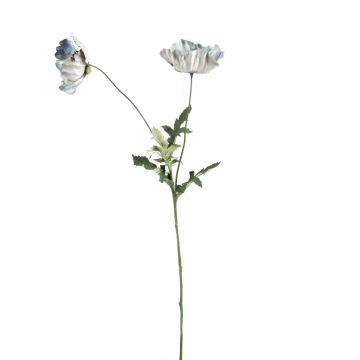 Künstlicher Blumenzweig Mohn GUNDULA, Eco Collection, grau-blau, 70cm, Ø7-8cm