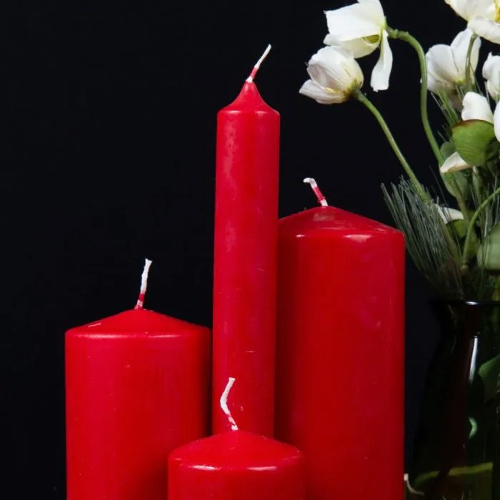 Bougies de Noël rouges