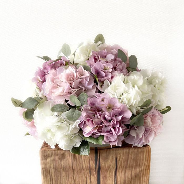 Customised hydrangea arrangement