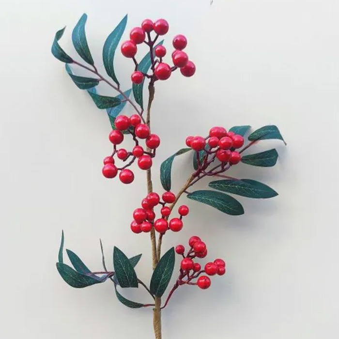 with red berries